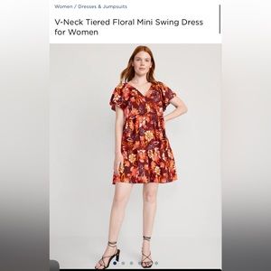 Old Navy VNeck floral mini dress